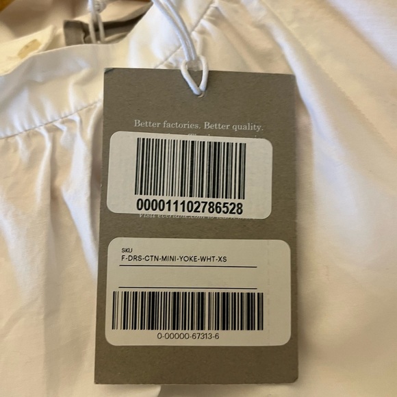 ⭐️ NWT Everlane Mini Shirt Dress Size Extra Small - Picture 10 of 11